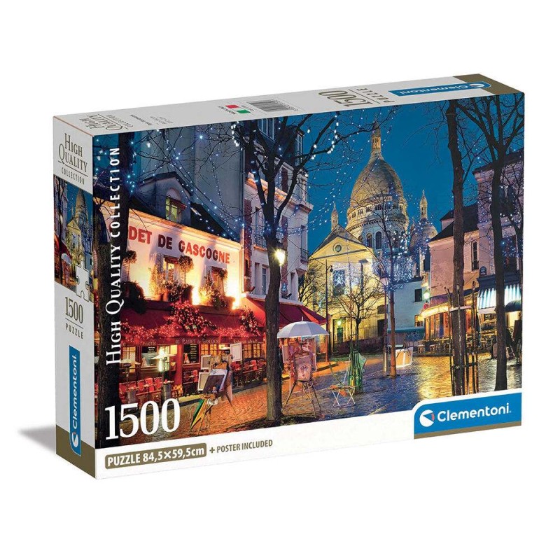 Παζλ High Quality Collection Παρίσι Montmartre 1500 τμχ & Poster Clementoni
