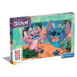 Παζλ Maxi Supercolor Disney Stitch 60 τμχ 4+ Clementoni