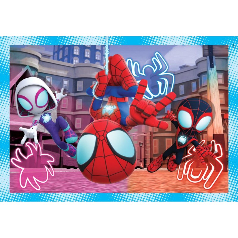 Παζλ 4 in 1 Super Color Marvel Spidey Και Οι Απίθανοι Φίλοι Του 12-16-20-24 τμχ 3+ Clementoni