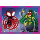 Παζλ 4 in 1 Super Color Marvel Spidey Και Οι Απίθανοι Φίλοι Του 12-16-20-24 τμχ 3+ Clementoni