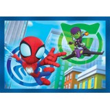 Παζλ 4 in 1 Super Color Marvel Spidey Και Οι Απίθανοι Φίλοι Του 12-16-20-24 τμχ 3+ Clementoni