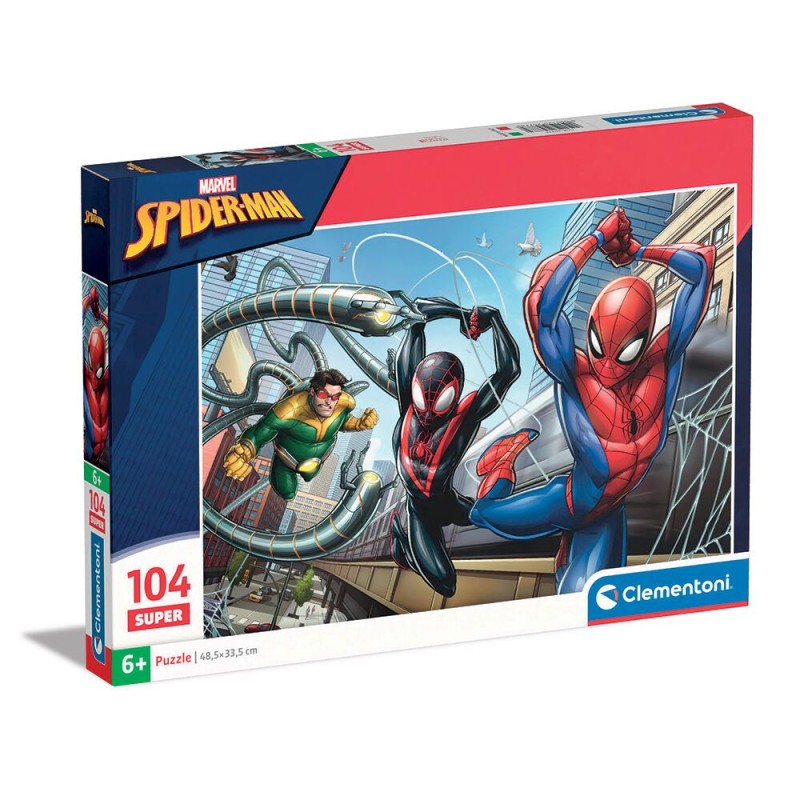 Παζλ Super Color Marvel Spiderman 104 τμχ 6+ Clementoni 