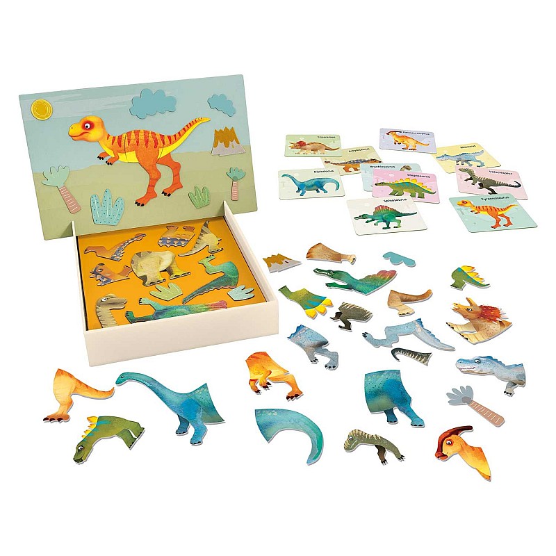 Εκπαιδευτικό Παιχνίδι HappiHobbi Δεινόσαυροι 45 Χάρτινοι Μαγνήτες 4+ AS