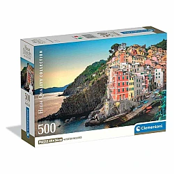 Παζλ High Quality Collection Ακτή Riomaggiore 500 τμχ & Poster Clementoni 