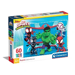 Παζλ Super Color Marvel Spidey Και Οι Απίθανοι Φίλοι Του 60 τμχ 4+ Clementoni