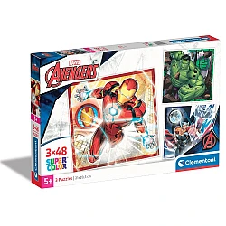 Παζλ Super Color Marvel Avengers 3x48 τμχ 5+ Clementoni