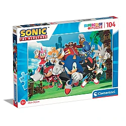 Παζλ Super Color Sonic The Hedgehog 104 τμχ 6+ Clementoni
