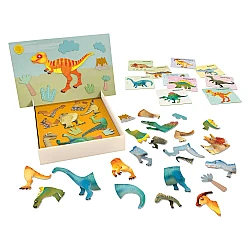 Εκπαιδευτικό Παιχνίδι HappiHobbi Δεινόσαυροι 45 Χάρτινοι Μαγνήτες 4+ AS